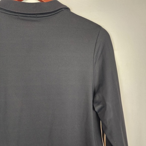 Aquascutum Black Quarter Zip Long Sleeve Pullover Top Women's Size Large - Picture 5 of 7